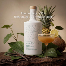 Bouteille de Kavayn Kava Non-Alcoolisée Ananas Coco avec fruits tropicaux