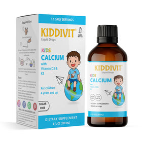Bouteille de Kiddivit Calcium Liquide pour Enfants 120 mL vue de face