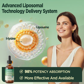 Bouteille de L-Lysine 1000MG HOLLEGEND avec citron en arrière-plan