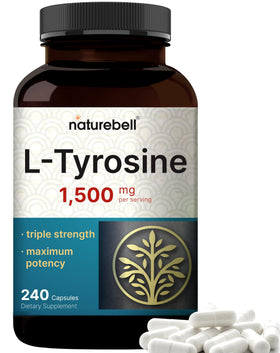 Bouteille de L-Tyrosine NatureBell 1500mg avec 240 capsules