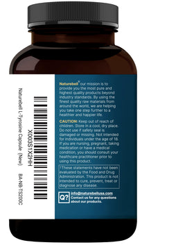Bouteille de L-Tyrosine NatureBell sur une table en bois