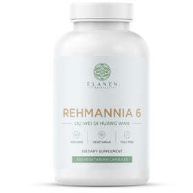 Bouteille de Liu Wei Di Huang Wan d'Elanen Naturals, 100 capsules végétales