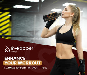 Bouteille de LIVEBOOST 480ml avec verre doseur