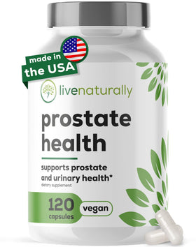 bouteille de livenaturally compléments alimentaires prostate 120 capsules vegan