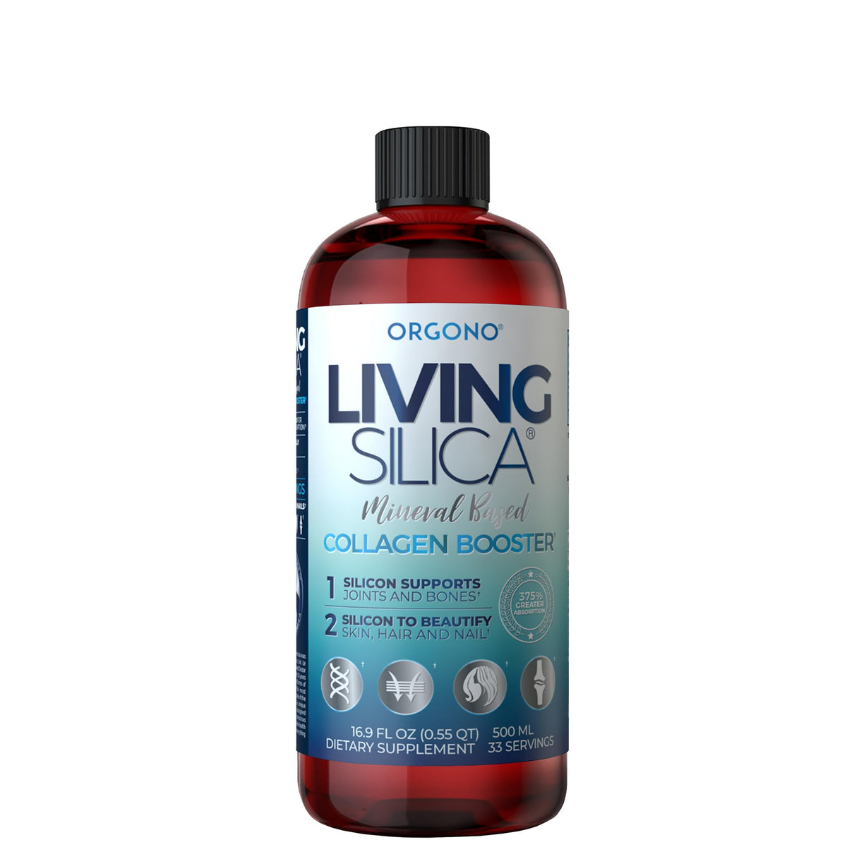Bouteille de Living Silica 500 ml vue de face