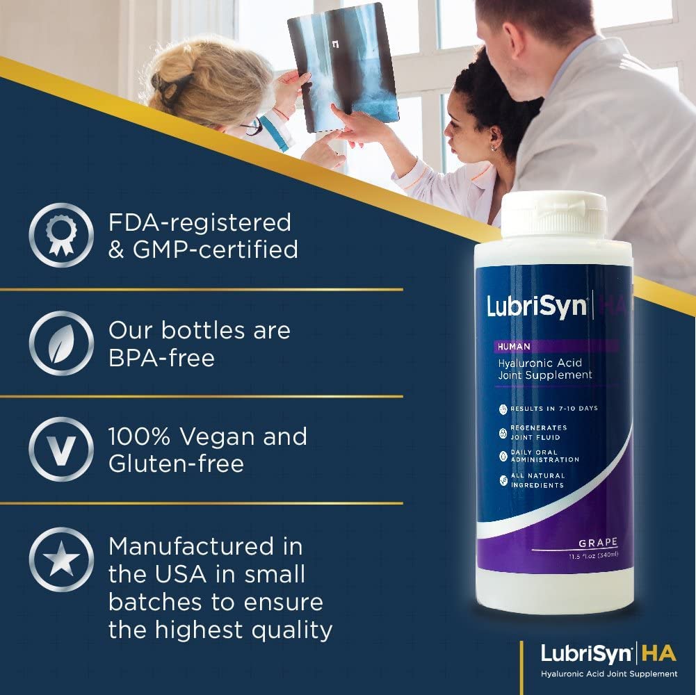 Bouteille de Lubrisyn HA sur la table avec des accessoires de santé