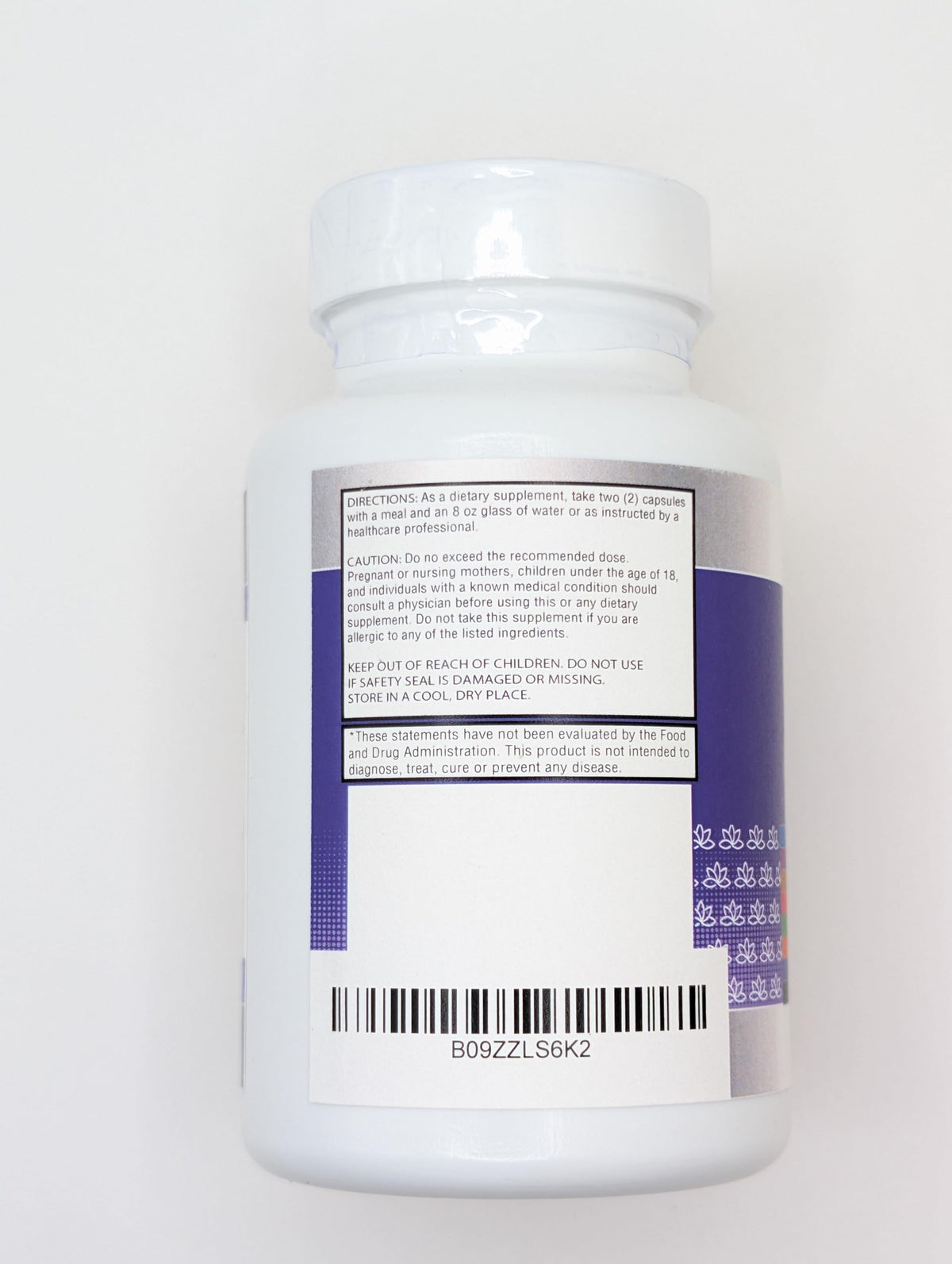 Bouteille de magnésium avec capsules à côté