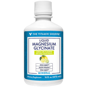 Bouteille de magnésium glycinate liquide The Vitamin Shoppe, 480 ml, vue de face