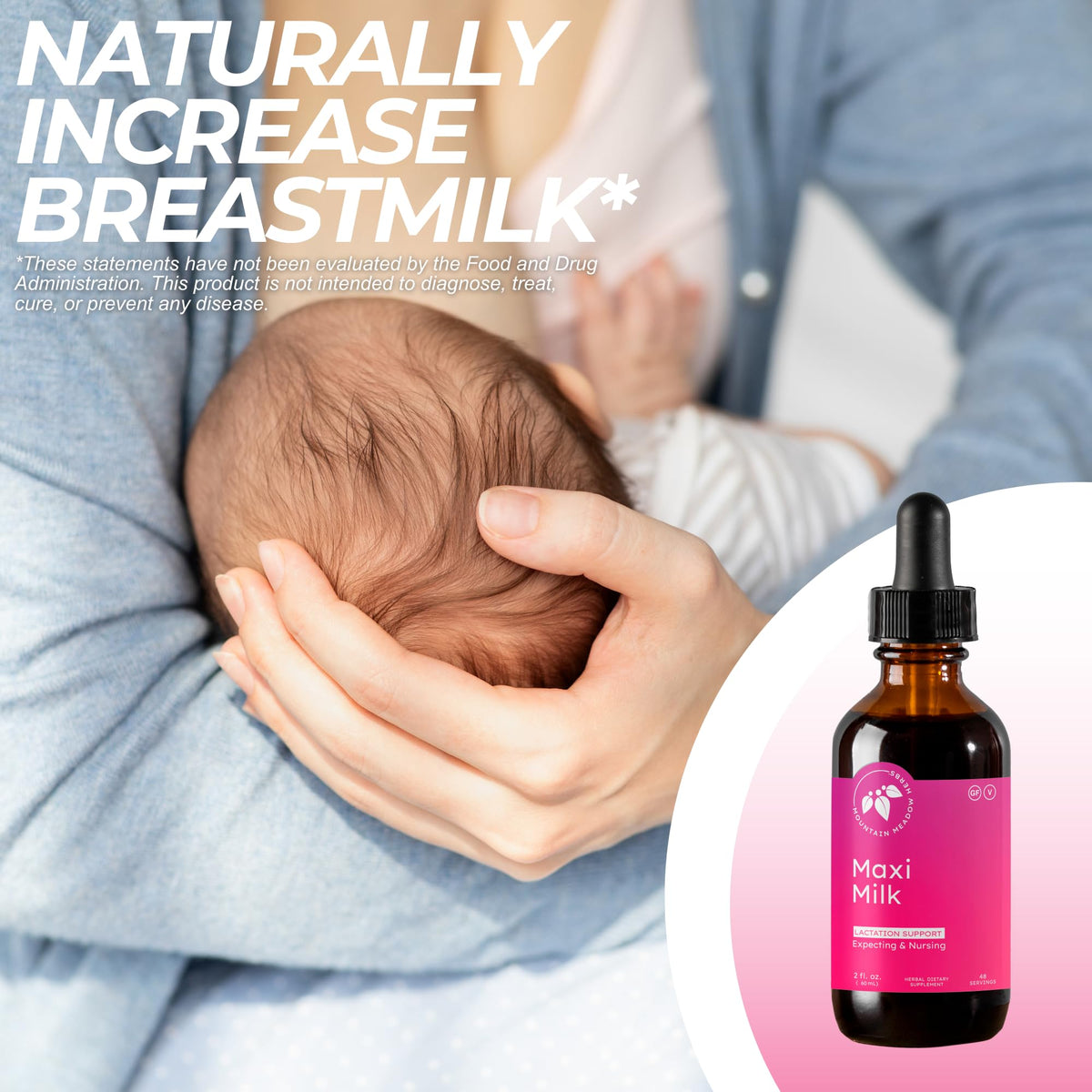 Bouteille de Maxi-Milk 60 ml sur une surface en bois