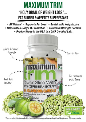 Bouteille de Maximum Slim Garcinia Cambogia vue de côté