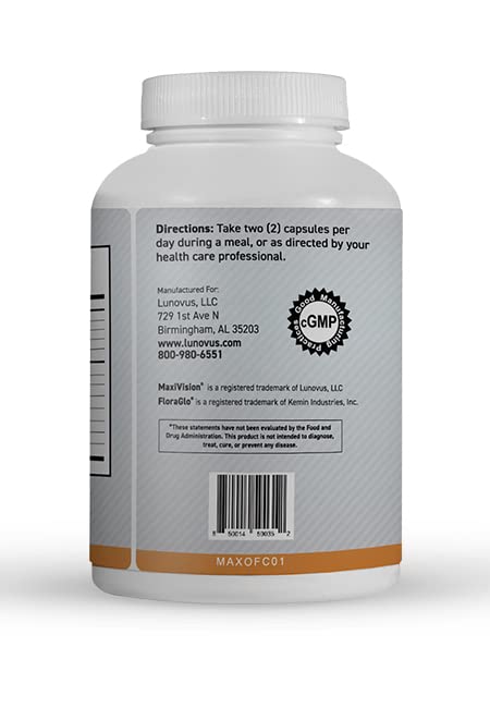 Bouteille de MaxiVision Ocular Formula sur fond blanc