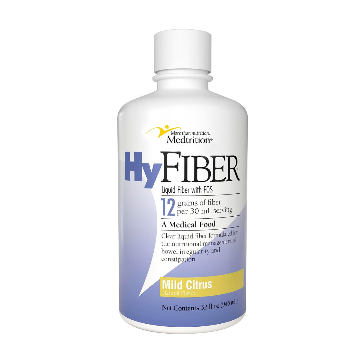 Bouteille de Medtrition HyFiber Liquide 32 fl oz vue de face