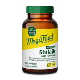 Bouteille de MegaFood Shilajit 10 000 mg avec Acide Fulvique, vue de face