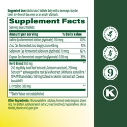 Bouteille de MegaFood Thyroid Strength avec étiquette
