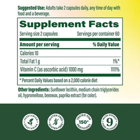 Bouteille de MegaFood Vitamine C Liposomale avec étiquette