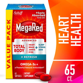 Bouteille de MegaRed Omega-3 Total Body + Refresh 500mg