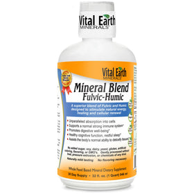 Bouteille de mélange minéral Fulvic Humic Vital Earth 32 Oz vue avant