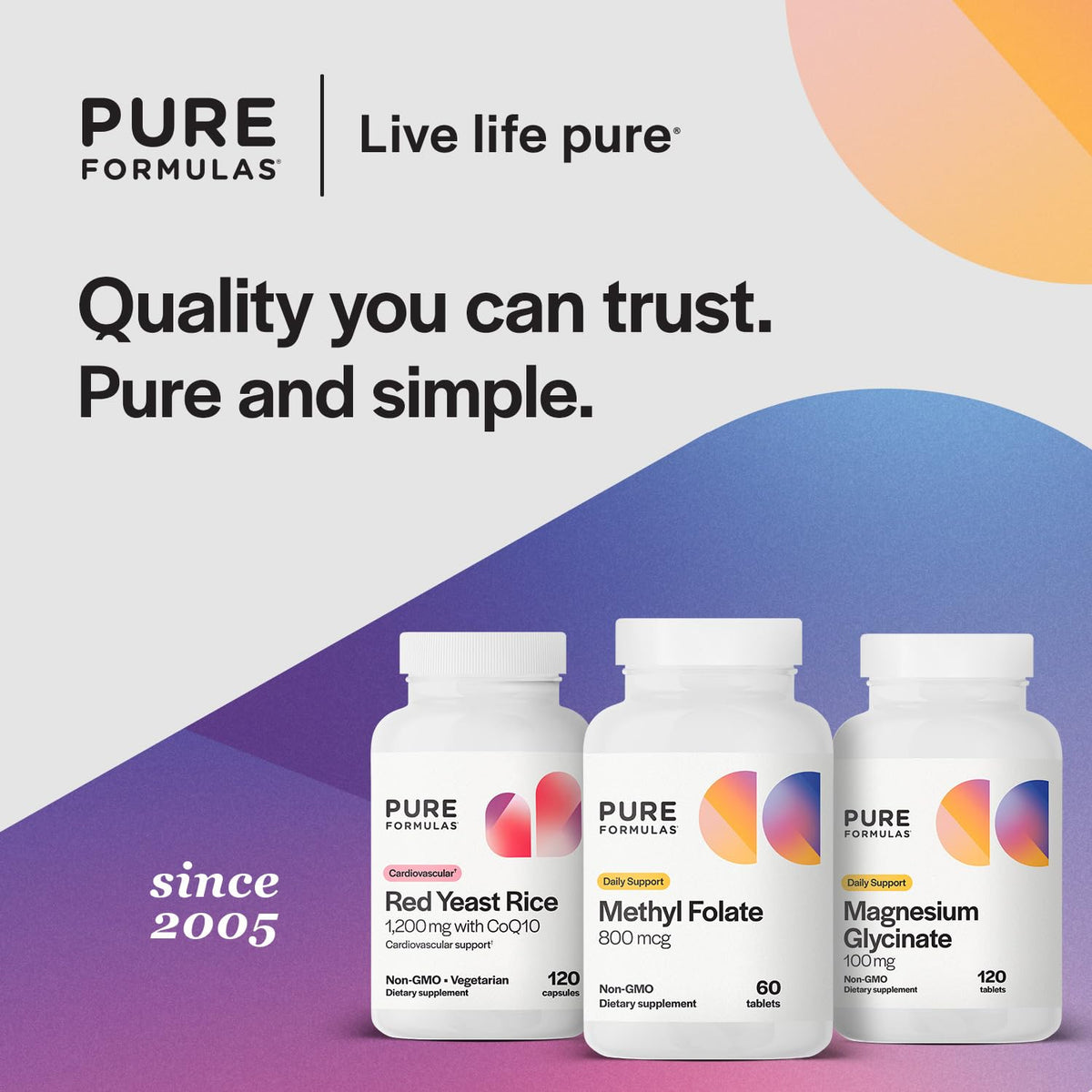 Bouteille de Methylfolate 800 mcg PureFormulas sur une surface en bois