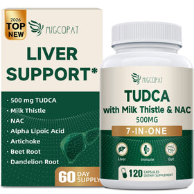 Bouteille de Migcopat TUDCA 120 capsules vue de face
