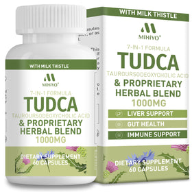 Bouteille de MIHIYO TUDCA 1000mg avec 60 capsules véganes