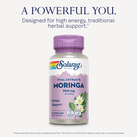 Bouteille de Moringa SOLARAY avec étiquette visible