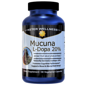 Bouteille de Mucuna Pruriens 20% L-Dopa Keter Wellness vue de face