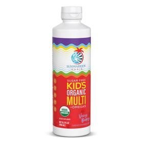 Bouteille de multivitamine liquide Sunwarrior 450ml vue de face