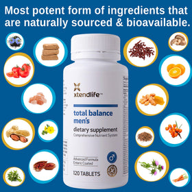 Bouteille de multivitamine Xtendlife pour hommes avec dosage recommandé