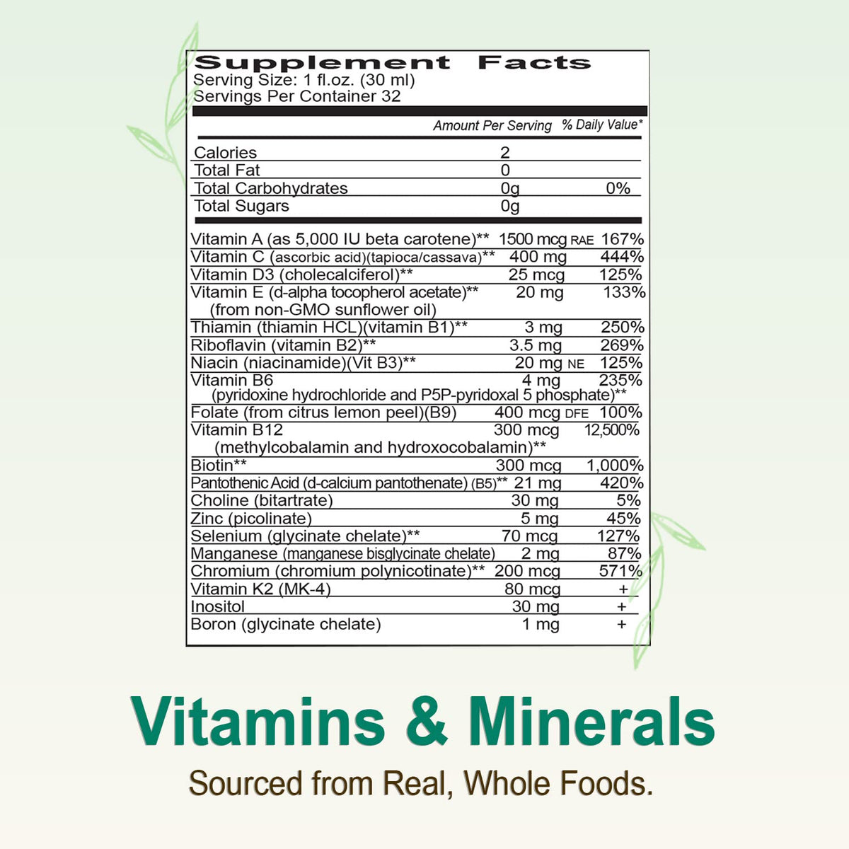 Bouteille de multivitamines avec fruits et légumes en arrière-plan