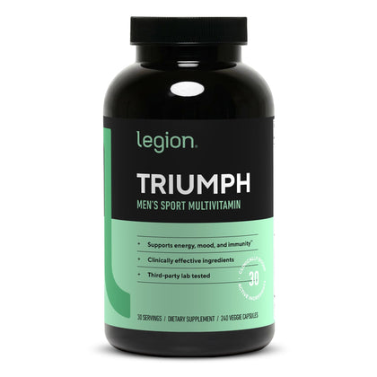 Bouteille de multivitamines LEGION Triumph pour hommes, 30 portions