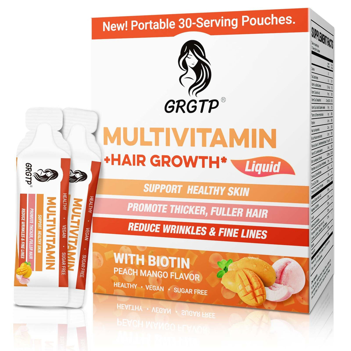 Bouteille de multivitamines liquides GRGTP vue de face