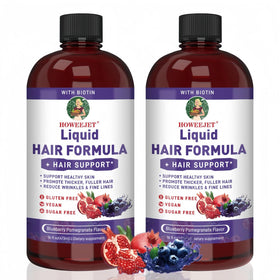 Bouteille de multivitamines liquides HOWEEJET vue de face, saveur myrtille grenade
