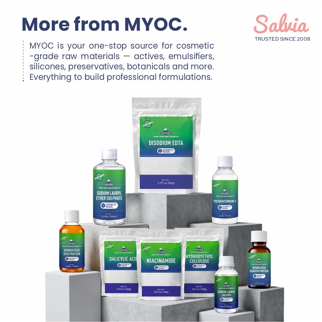Bouteille de MYOC Extrait de Réglisse 120ml avec accessoires de cosmétique