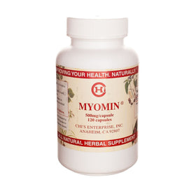 Bouteille de Myomin Chi's Enterprise avec 120 capsules de 500mg