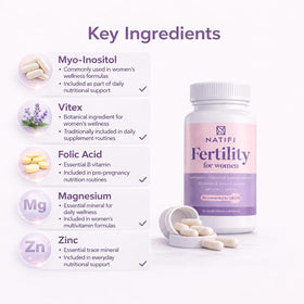Bouteille de Natifi avec capsules visibles