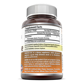 Bouteille de Nattokinase 200 mg avec capsules visibles
