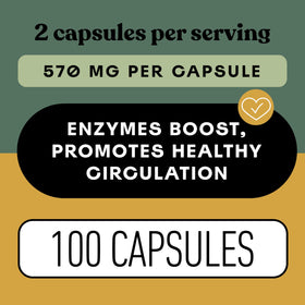 Bouteille de Nattokinase 570mg avec arrière-plan naturel