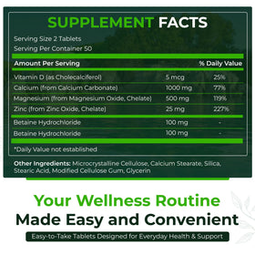 Bouteille de Natural Nutra Calcium Magnésium Zinc D3 avec étiquette
