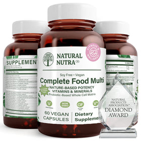 Bouteille de Natural Nutra Multivitamines 60 capsules vue de face
