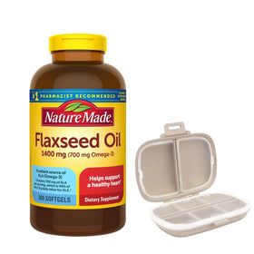 Bouteille de Nature Made Huile de Lin 1400 mg avec 300 gélules