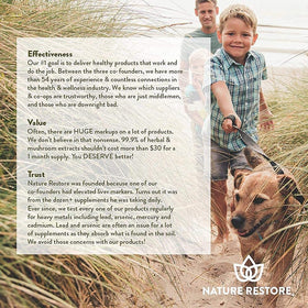 Bouteille de Nature Restore Baies d'Acai avec ambiance de bien-être