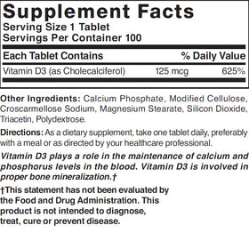 Bouteille de Nature's Blend Vitamine D3 avec couvercle sécurisé