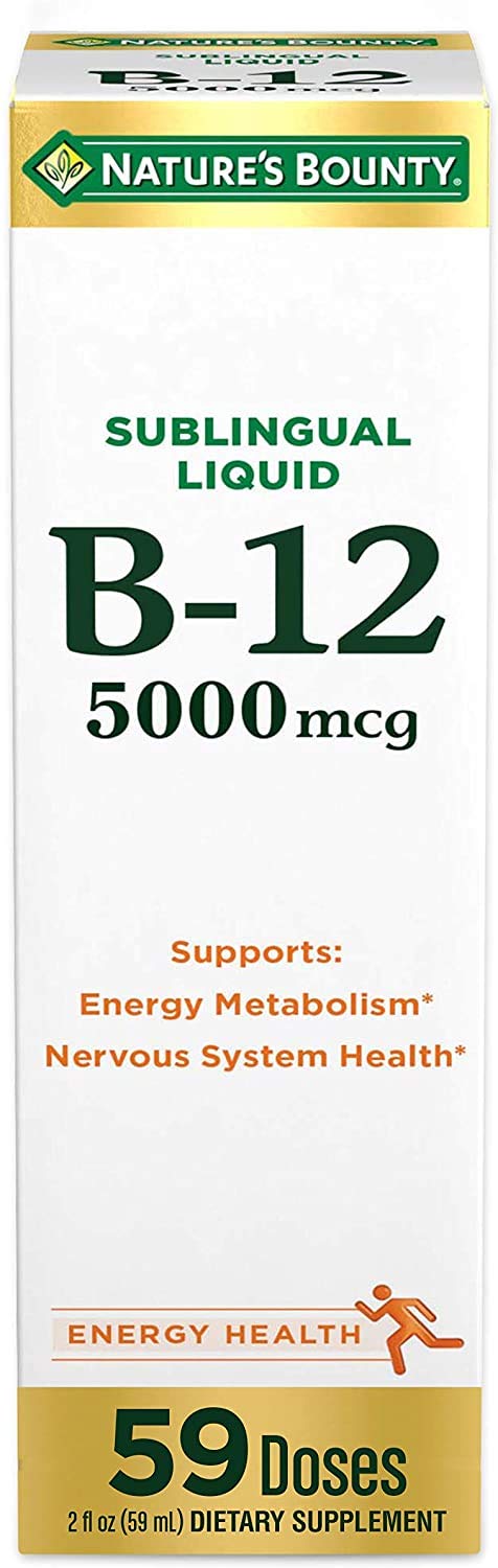 Bouteille de Nature's Bounty B-12 sur une table en bois
