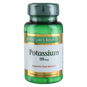 Bouteille de Nature's Bounty Gluconate de Potassium 99mg avec 100 comprimés