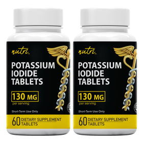 Bouteille de Nature's Fusions comprimés d'iodure de potassium 130 mg, vue de face