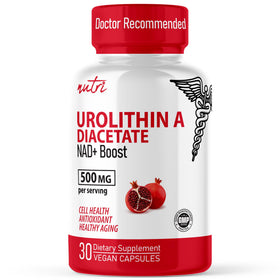Bouteille de Nature's Fusions Urolithin A Diacetate 500mg avec 30 gélules végétales