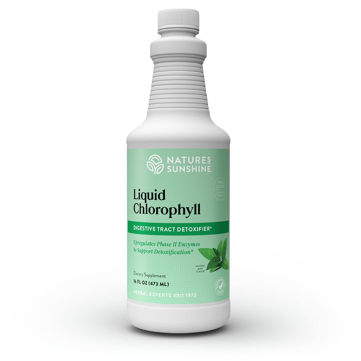 Bouteille de Nature's Sunshine Chlorophylle Liquide 480 ml avec étiquette