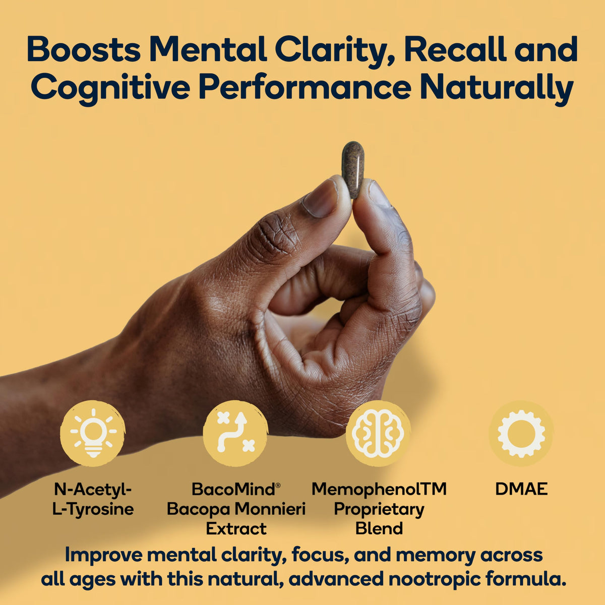Bouteille de Nedley Health Focus avec capsules
