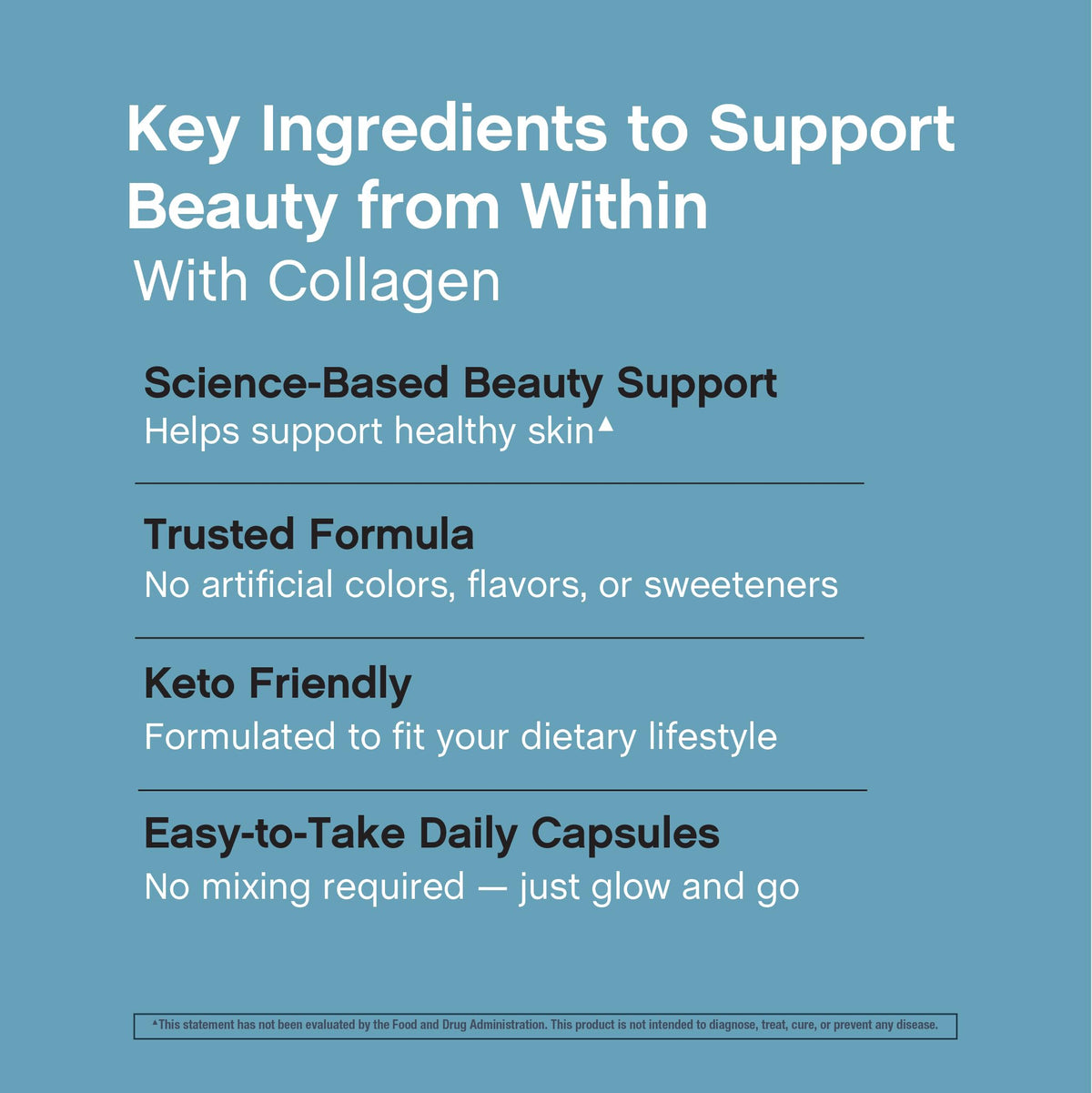 Bouteille de NeoCell Multi Collagen avec capsules à côté
