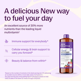 Bouteille de New Chapter Multivitamine Liquide 30 oz vue de face
